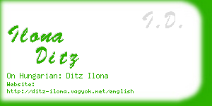 ilona ditz business card